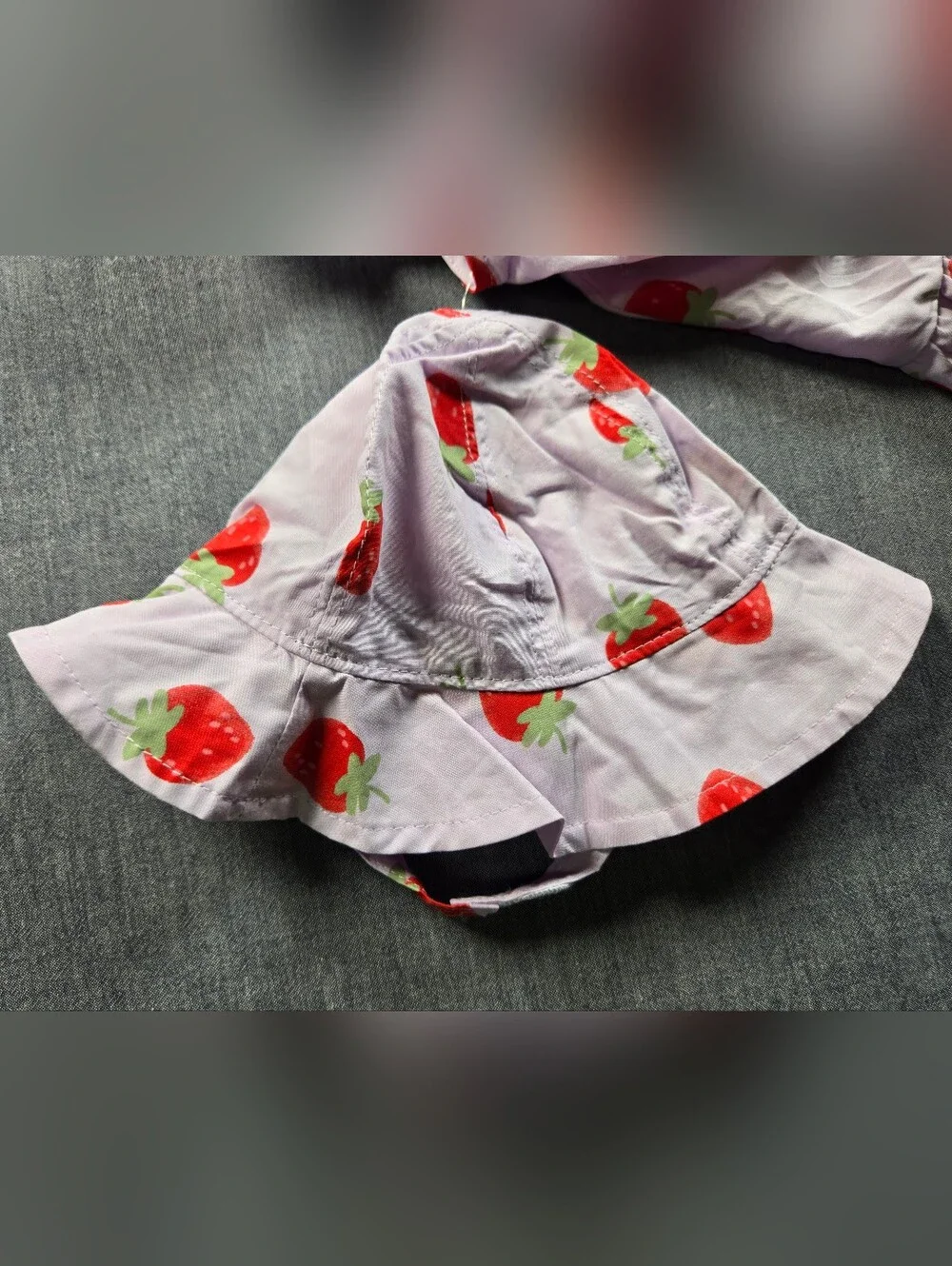 Carter's Lavender Dress with Red Strawberry Print